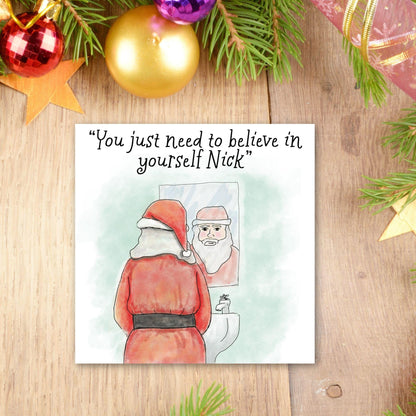 Funny Christmas Card, Psychology Christmas Card, Xmas Card, Christmas card for Therapist, Santa Card, Card for Dad