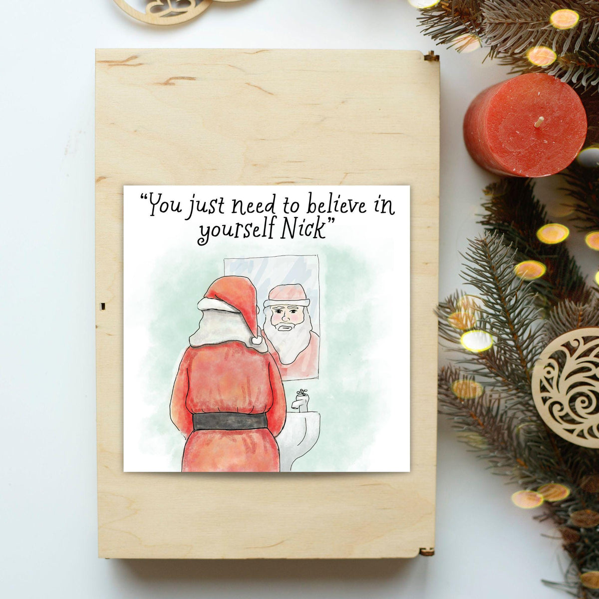 Funny Christmas Card, Psychology Christmas Card, Xmas Card, Christmas card for Therapist, Santa Card, Card for Dad