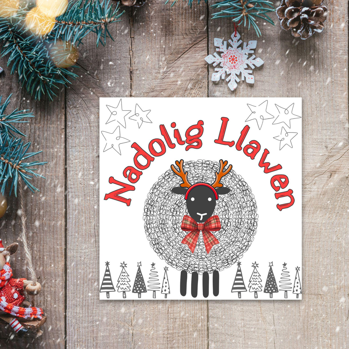 Welsh Language Christmas Card, Welsh Christmas Card, Nadolig Llawen, Card for Wife, Card for Girlfriend, For Sister, For Cousin, For Aunt