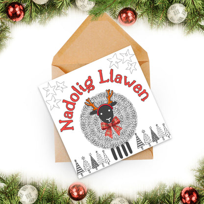 Welsh Language Christmas Card, Welsh Christmas Card, Nadolig Llawen, Card for Wife, Card for Girlfriend, For Sister, For Cousin, For Aunt