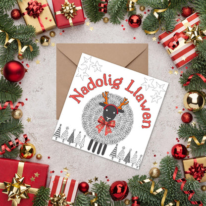 Welsh Language Christmas Card, Welsh Christmas Card, Nadolig Llawen, Card for Wife, Card for Girlfriend, For Sister, For Cousin, For Aunt