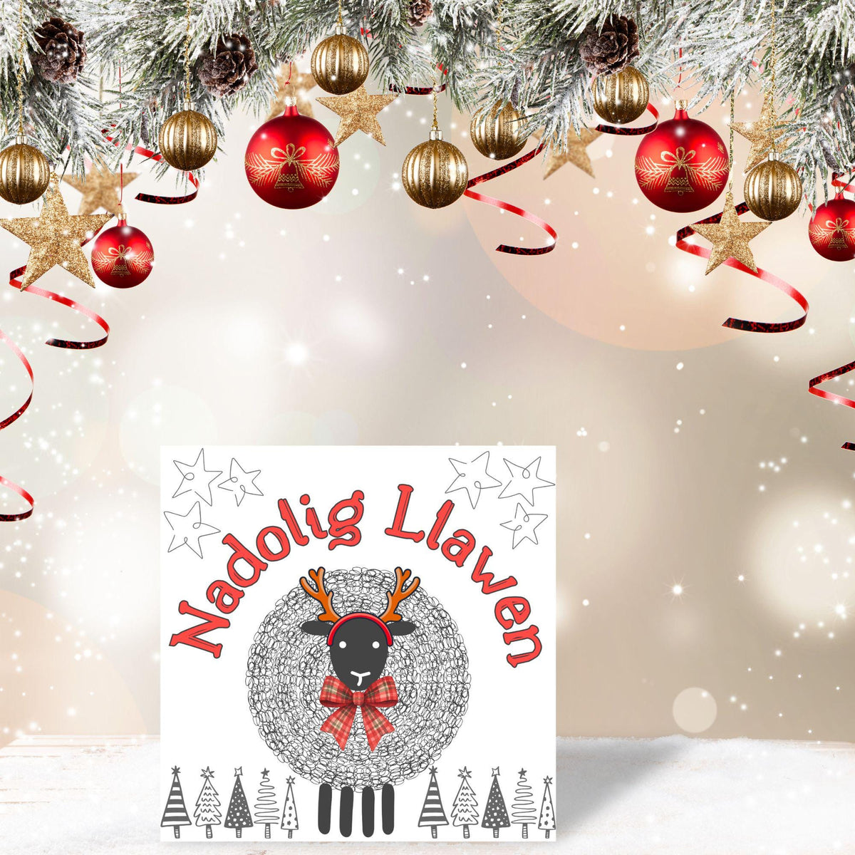 Welsh Language Christmas Card, Welsh Christmas Card, Nadolig Llawen, Card for Wife, Card for Girlfriend, For Sister, For Cousin, For Aunt