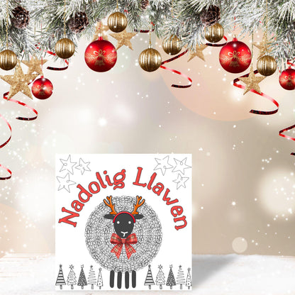 Welsh Language Christmas Card, Welsh Christmas Card, Nadolig Llawen, Card for Wife, Card for Girlfriend, For Sister, For Cousin, For Aunt