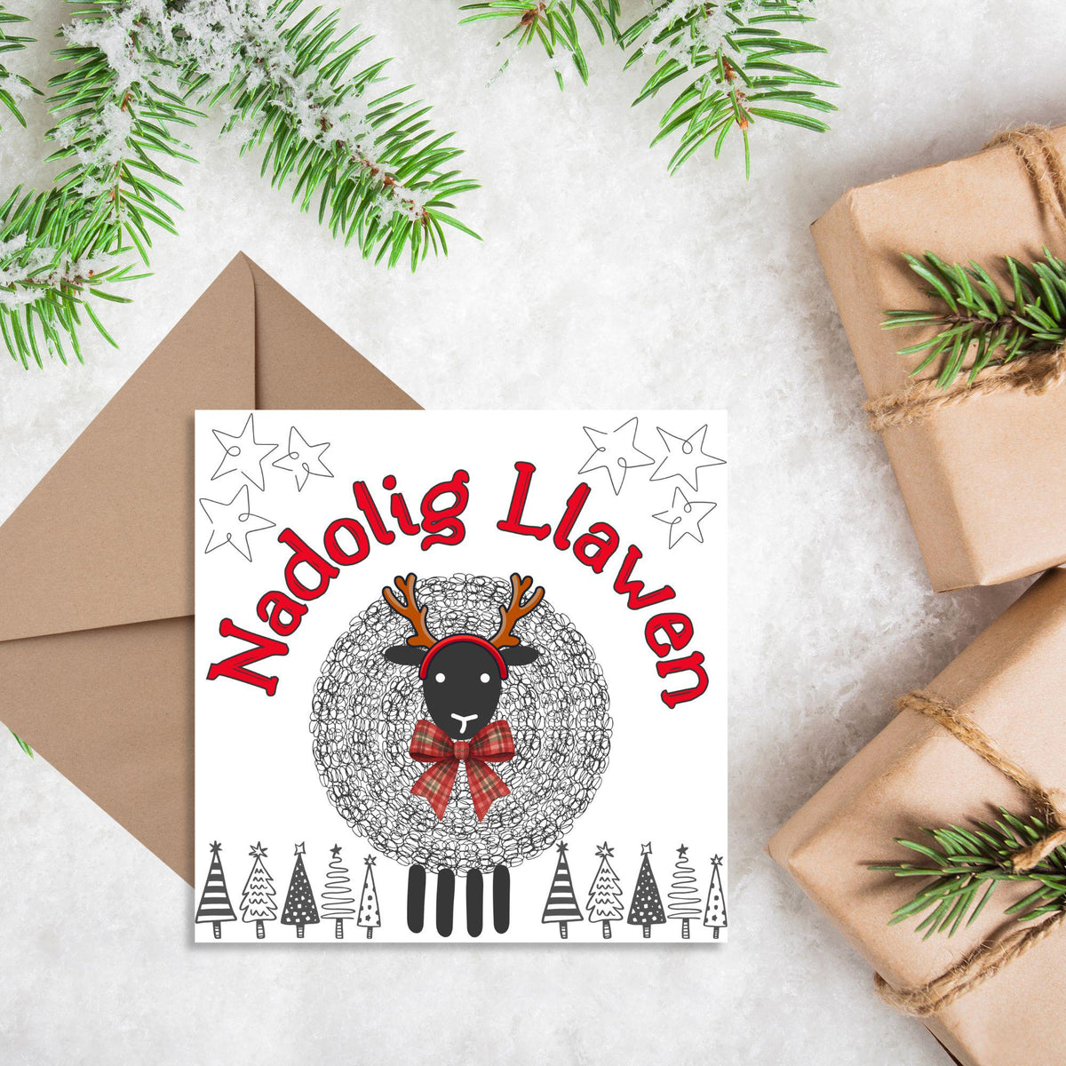 Welsh Language Christmas Card, Welsh Christmas Card, Nadolig Llawen, Card for Wife, Card for Girlfriend, For Sister, For Cousin, For Aunt