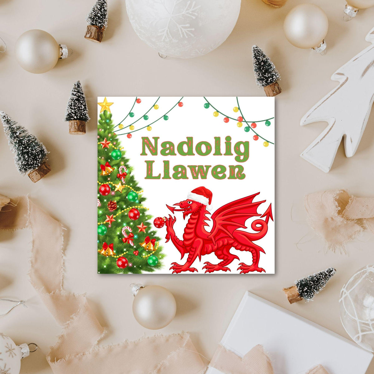 Welsh Language Christmas Card, Welsh Christmas Card, Nadolig Llawen, Card for Wife, Card for Girlfriend, For Sister, For Cousin, For Aunt