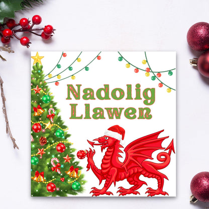 Welsh Language Christmas Card, Welsh Christmas Card, Nadolig Llawen, Card for Wife, Card for Girlfriend, For Sister, For Cousin, For Aunt