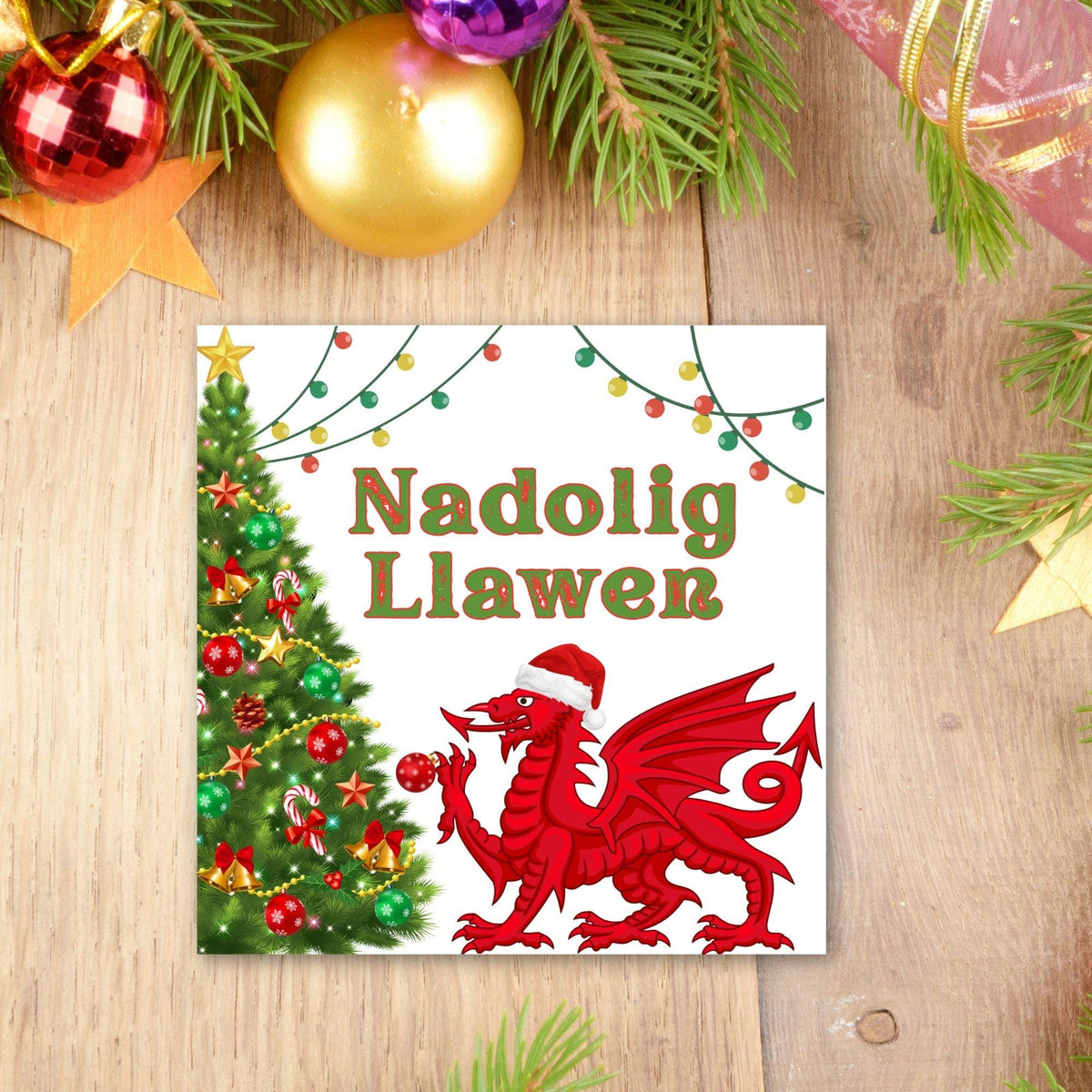 Welsh Language Christmas Card, Welsh Christmas Card, Nadolig Llawen, Card for Wife, Card for Girlfriend, For Sister, For Cousin, For Aunt
