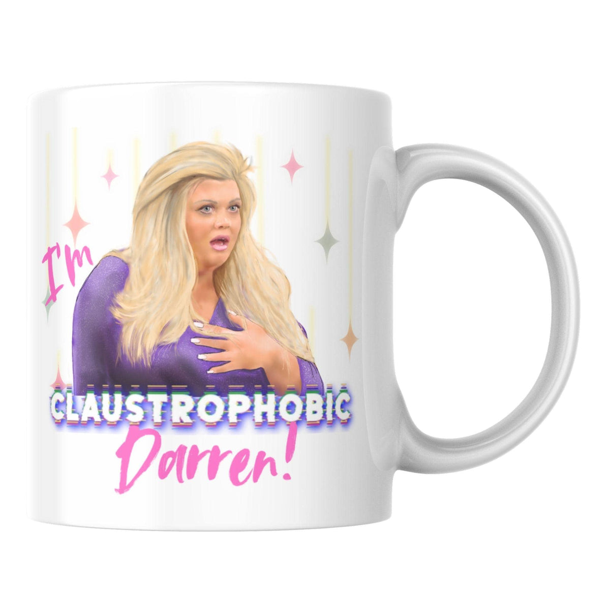 Personalised Gemma Collins Mug, Custom Name, Big Brother Mug, Multi Colour Options