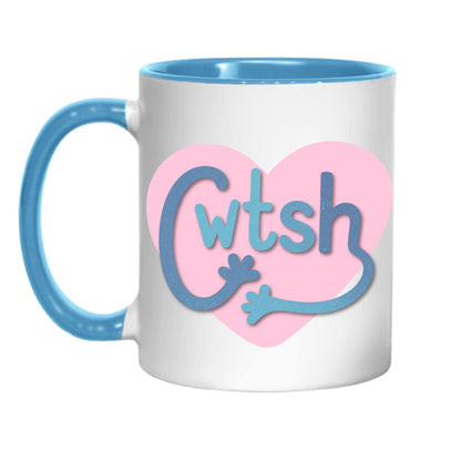 Welsh Cwtsh Mug, Welsh Language Gift - Multi Colour Options