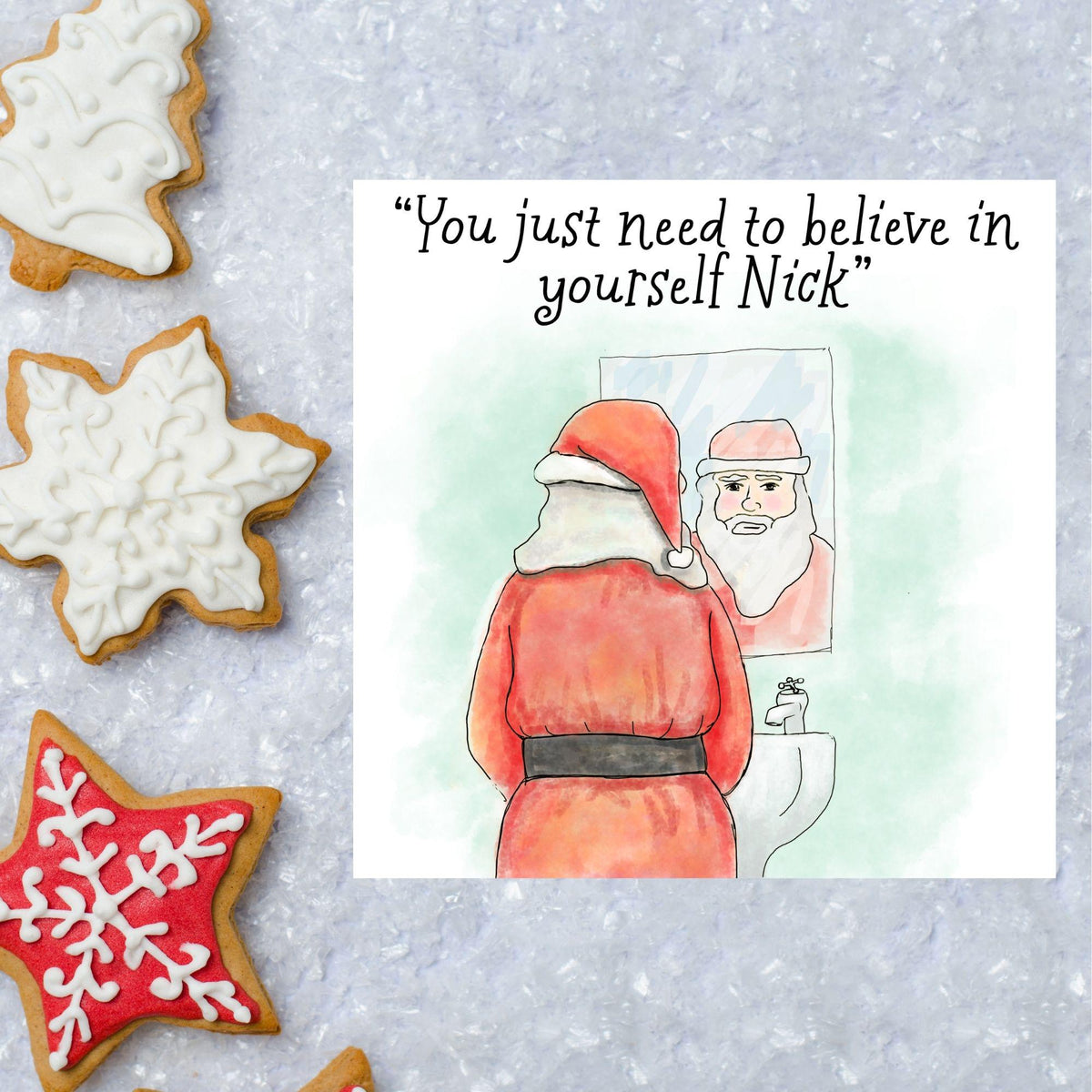Funny Christmas Card, Psychology Christmas Card, Xmas Card, Christmas card for Therapist, Santa Card, Card for Dad