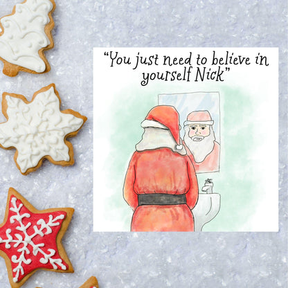 Funny Christmas Card, Psychology Christmas Card, Xmas Card, Christmas card for Therapist, Santa Card, Card for Dad