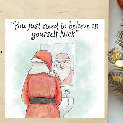 Funny Christmas Card, Psychology Christmas Card, Xmas Card, Christmas card for Therapist, Santa Card, Card for Dad