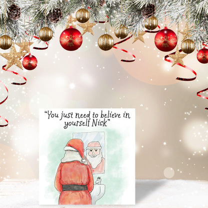 Funny Christmas Card, Psychology Christmas Card, Xmas Card, Christmas card for Therapist, Santa Card, Card for Dad