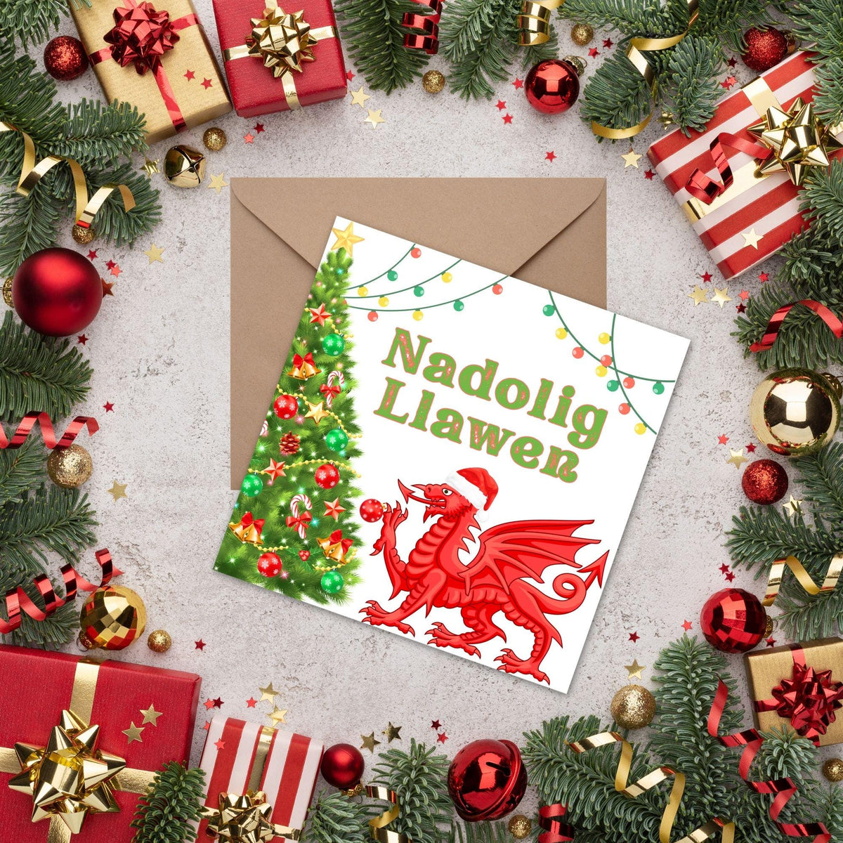 Welsh Language Christmas Card, Welsh Christmas Card, Nadolig Llawen, Card for Wife, Card for Girlfriend, For Sister, For Cousin, For Aunt
