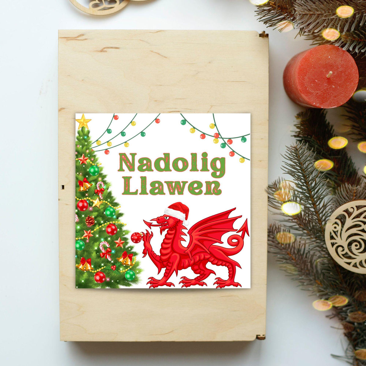 Welsh Language Christmas Card, Welsh Christmas Card, Nadolig Llawen, Card for Wife, Card for Girlfriend, For Sister, For Cousin, For Aunt