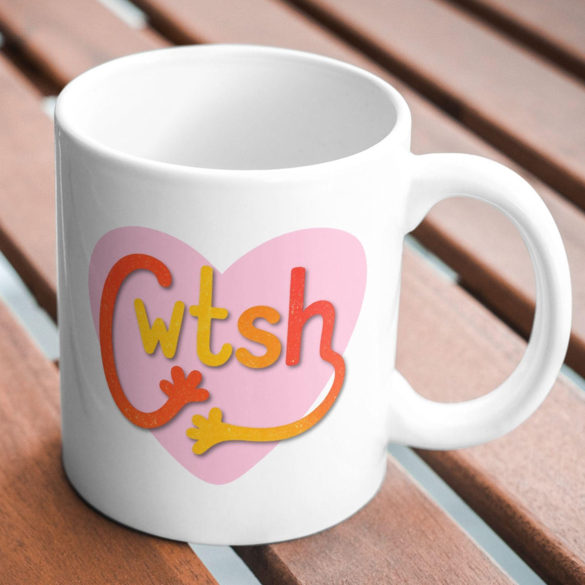 Welsh Cwtsh Mug, Welsh Language Gift - Multi Colour Options