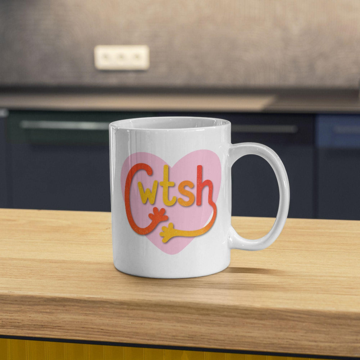 Welsh Cwtsh Mug, Welsh Language Gift - Multi Colour Options