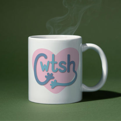 Welsh Cwtsh Mug, Welsh Language Gift - Multi Colour Options