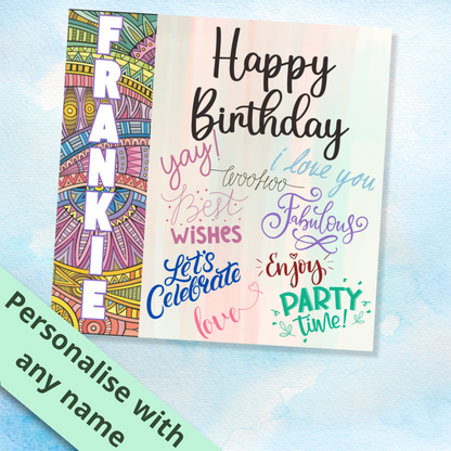 Personalised Birthday card